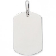Pendentif plaque militaire (argent)