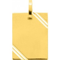 Pendentif  Rectangle Ciselé (Or Jaune)