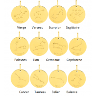 Médaille Zodiaques Constellations (Or Jaune 9K)