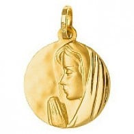 Médaille Vierge 18mm (Or Jaune 9k)