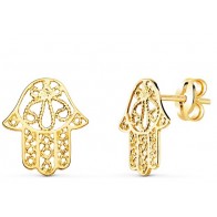 Boucles d'oreilles Main de Fatma (or jaune)