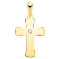 Croix plate Oxyde (Or jaune)