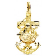 Pendentif Croix Marine (Or Jaune 9k)