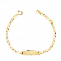 Gourmette bébé maille marine (Or jaune)