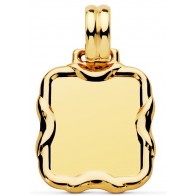 Médaille rectangle Miroir (Or Jaune 9K)