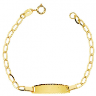 Gourmette bébé maille cheval (Or jaune)