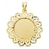 Médaille ronde avec entourage (Or Jaune)