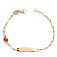 Gourmette bébé Coccinelle (Or jaune)