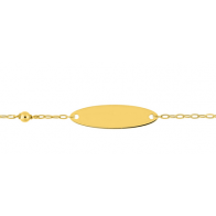 Gourmette bébé petite boule (Or jaune 9k)