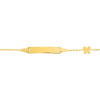 Gourmette bébé papillon (Or jaune)
