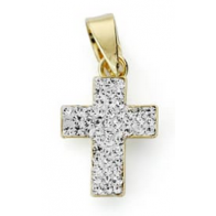 Croix Oxydes (Or Jaune & Blanc 9K)