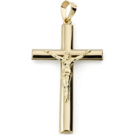 Croix Christ brillante (Or Jaune 9K)