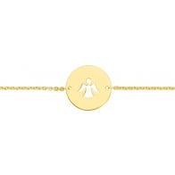 Gourmette bébé Ange ajouré (Or jaune 9k)