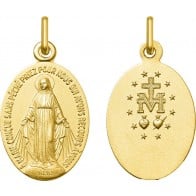 Vierge Miraculeuse à graver (Or Jaune 9K)