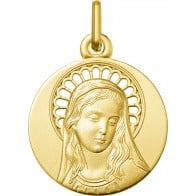 Médaille Virgo Amabilis Ajourée (Or Jaune 9K)
