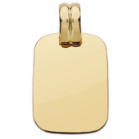 Pendentif Rectangle aux Bords arrondis (Or Jaune 9K)