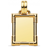Médaille rectangle polie (Or Jaune 9K)