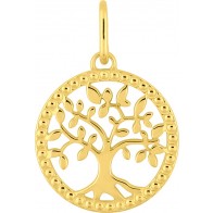 Médaille Arbre de Vie Ajouré Perlé (Or jaune)