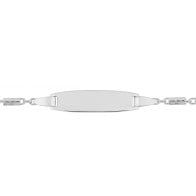 Gourmette bébé forçat tube (argent)