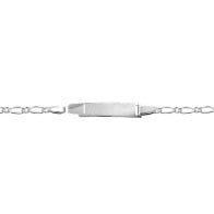 Gourmette bébé maille alternée 1/1 (argent)