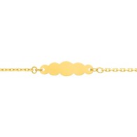 Gourmette bébé maille forçat ronde Nuage (Or jaune 9K)