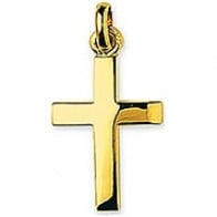 Croix Bombée grand modèle (Or Jaune)