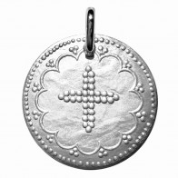 La Mini Croix Perlée (Argent)