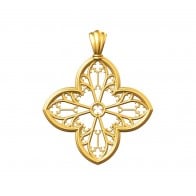 Croix Rosace (Or jaune)