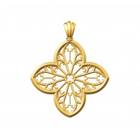 Croix Rosace II (Or Jaune)