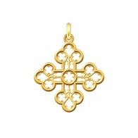 Croix Carrée trilobée (Or jaune)