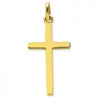 Pendentif croix fil carré (Or Jaune)
