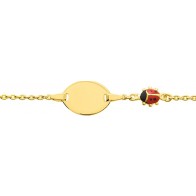 Gourmette bébé Coccinelle (Plaqué or)