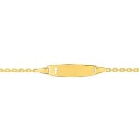 Gourmette bébé Croix évidée (Or jaune 9k)