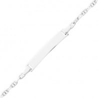 Gourmette bébé maille marine (Or blanc 9k)