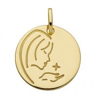Medaille jeton Vierge à l'étoile (Or Jaune)