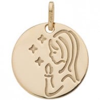 Medaille Jeton vierge aux  étoiles (Or Jaune)