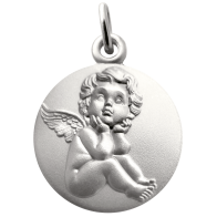 Médaille Ange assis pensif (argent)