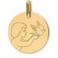 Médaille Ange et l'envol de la Colombe (Or Jaune)