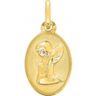 Médaille Ange Agenouillé en prière (Or Jaune 9K)
