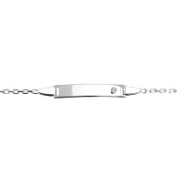Gourmette bébé Diamant pastillé (Or Blanc 9K)