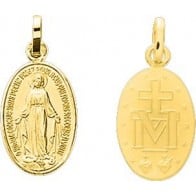 Médaille Vierge miraculeuse (Plaqué Or)