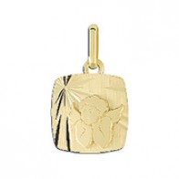 Médaille Ange ciselée Carré (Or Jaune)