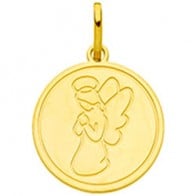 Médaille ange en prière (Or Jaune )