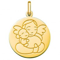 Médaille Ange à l'Enfant (Or Jaune 9K)