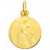 Médaille Ange Gardien et l'enfant (Or Jaune)