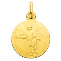 Médaille Ange Gardien et la petite fille (Or Jaune)