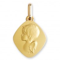 Médaille Ange losange (Or Jaune)