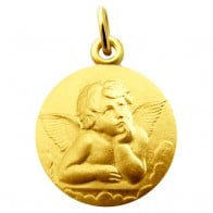 Médaille Ange Pensif Raphael (Plaqué Or)