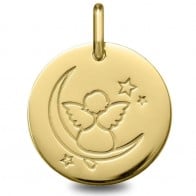 Médaille Ange rêveur (Or Jaune)