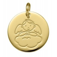 Médaille Angelot sur Nuage (Or Jaune 9K)